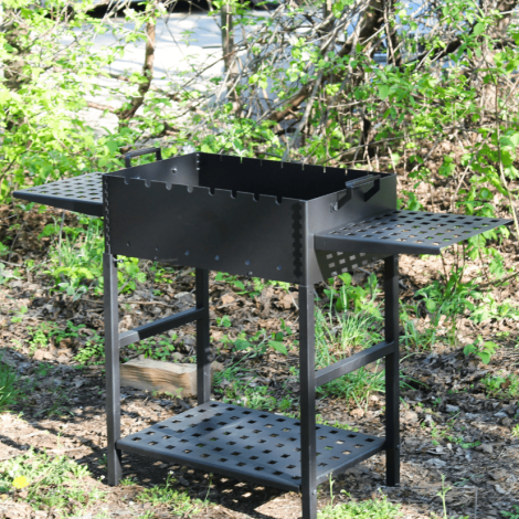 Мангал Степ збірний зі столиком на 8 шампурів фото