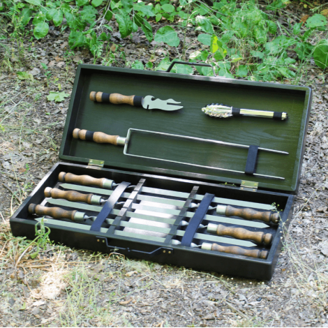 Набір шампурів "Економ" в дерев'яній коробці  фото №5