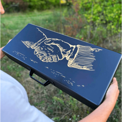 Набір шампурів в дерев'яній коробці "Сотник"  фото №6