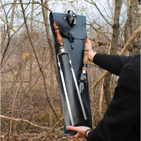 Набір у шкіряному чохлі Похідний фото