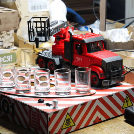 Наливатор Пожежна Машина на 7 чарок з друком фото