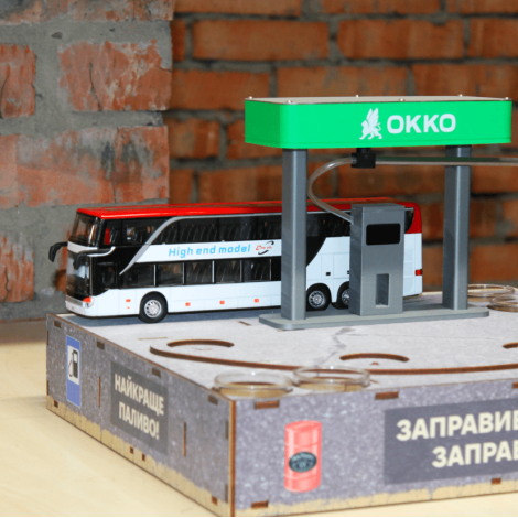 Наливатор АЗС на 7 чарок з друком - Автобус  фото №2