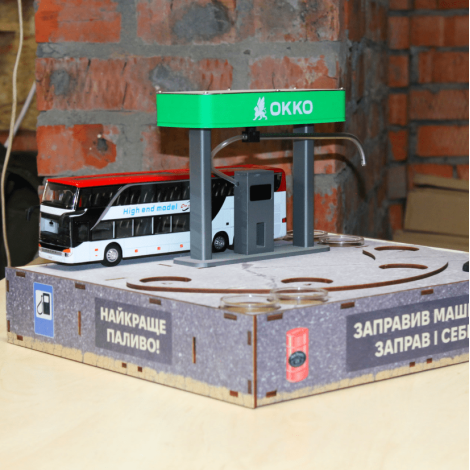 Наливатор АЗС на 7 чарок з друком - Автобус  фото №3