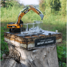 Наливатор Екскаватор на 6 чарок з друком фото