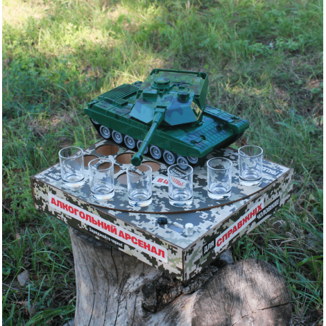 Наливатор танк на 6 чарок з друком фото