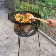 САДЖ сковорода 40 см з борони + підставка для розведення вогню фото