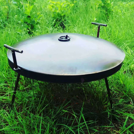 Сковорода з диску борони 40 см з кришкою в комплекті  фото